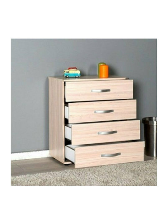 Wooden Chest of Drawers with 4 Drawers Sonoma 65x41x78cm