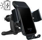 Baseus Mobile Phone Holder Car Solar Electric with Adjustable Hooks Black