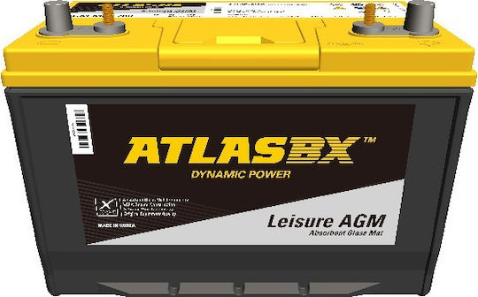 AtlasBX Baterie Barca M24 AGM cu Capacitate 75Ah