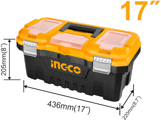 Ingco Geantă pentru scule Plastic cu tabacheră Dimensiuni: L43.6xA22xÎ20.5cm