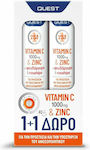 Quest Vitamin C 1000mg & Zinc Vitamină pentru Imunitate 1000mg Portocaliu 40 file de ef