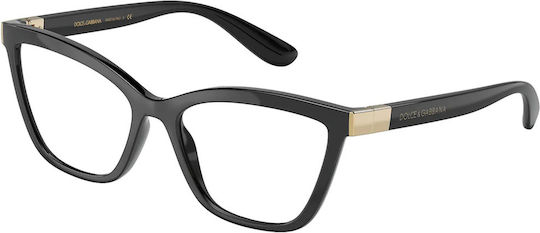 Dolce & Gabbana Weiblich Kunststoff Brillenrahmen Schmetterling Schwarz DG5076 501