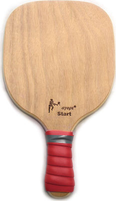 "το αγόρι" Start Beach Racket Beige 400gr with Straight Handle Pink