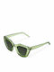 Meller Azalee Women's Sunglasses with All Olive Plastic Frame and Green Lens AZ-GREENOLI