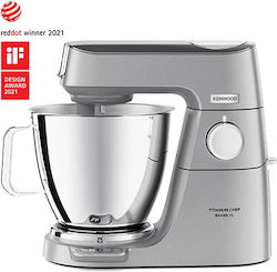 Kenwood Titanium Chef Baker XL 1200W με Ανοξείδωτο Κάδο 7lt Γκρι