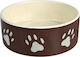 Trixie Лапи 24533 Керамика Купа Храна & Вода за Куче & Котка 1.4lt 20см в Кафяв Цвят