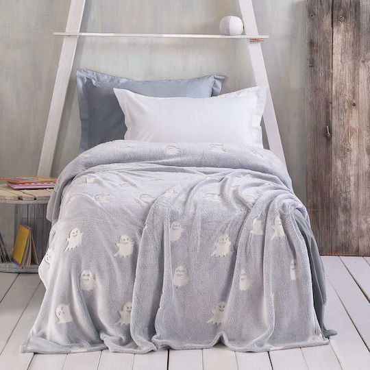 Rythmos Pătură Fleece Spooggi Fosforescentă Gri 160x220cm
