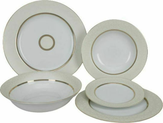 Bohemia Passion Beige Porcelain Dinnerware Set 40pcs