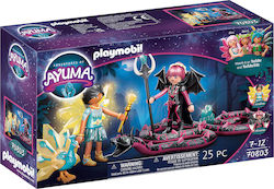 Playmobil Ayuma Crystal Fairy und Bat Fairy mit magischen Tieren für 7-12 Jahre