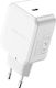 Dux Ducis Incarcător Fără Fir Cu Port USB-C 30W SuperCharge Livrarea Energiei Quick Charge 3.0 Alb C100