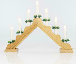 Eurolamp Christmas Wood Beige Electric Candle 30x39cm