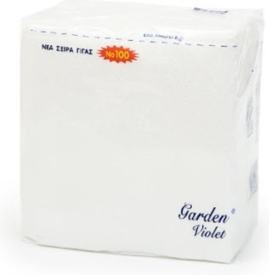 70 Napkins 2 Ply White 33x33cm