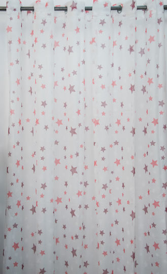 My Home Luxury Детска завеса Kids Stars с куки Bordeaux A418-13 260x280cm