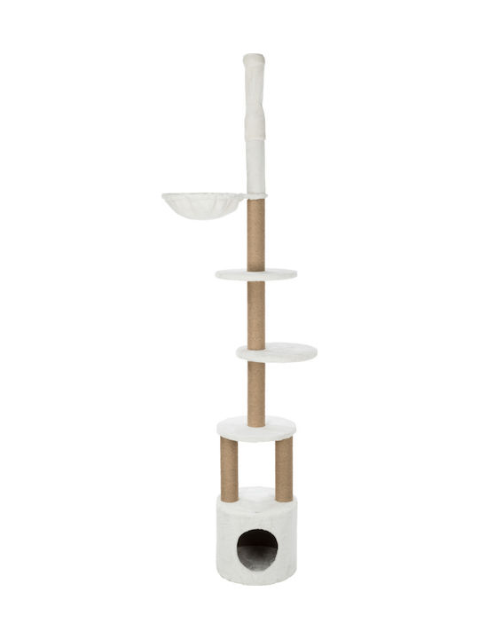 Trixie Aurelio Stâlp pentru zgâriat pisici Copaci pentru pisici Alb tavan 5 niveluri 38x38x250cm