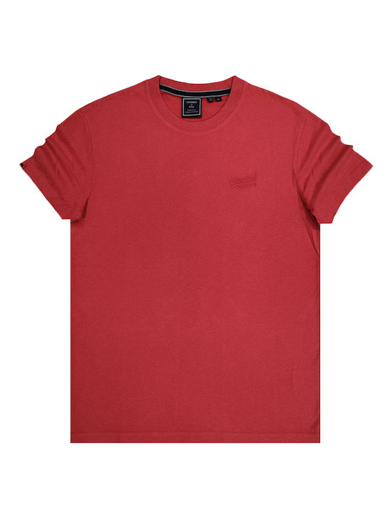 Superdry Ανδρικό T-shirt Κόκκινο Μονόχρωμο