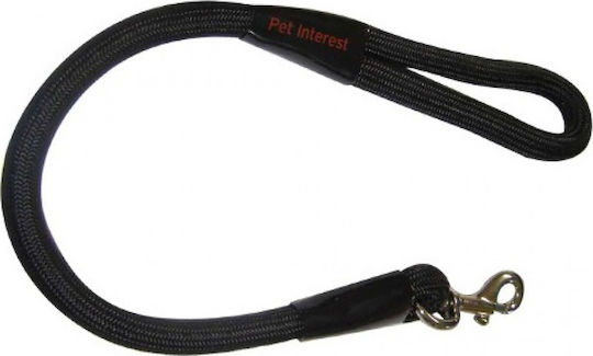 Pet Interest Λουρί/Οδηγός Σκύλου Ιμάντας Black Rope 1,5εκ. σε Μαύρο χρώμα 1.20m