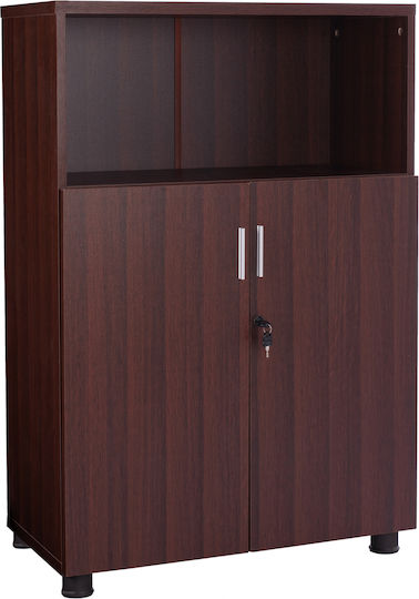 Büroaufbewahrungsschrank Vance Holz mit Schloss Wenge 80x38x118,5cm
