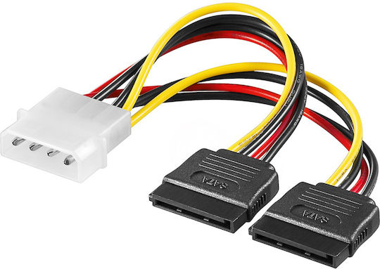 Goobay 4-Pin Molex - 15-Pin Sata Cable 0.13m Πολύχρωμο 68524