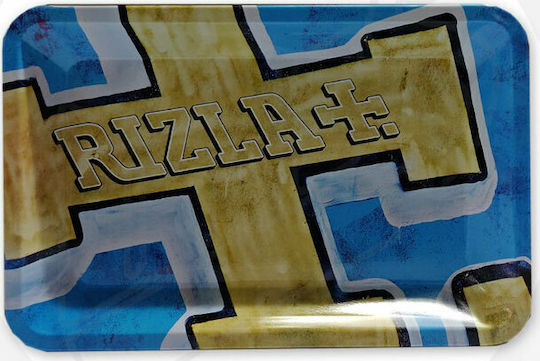 Rizla Rollendes Tablett Metall Gold/Blau