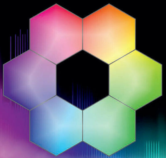 Spot Light Bluetooth/WiFi Lustră Decorativă Hexagon Multicolor 6buc