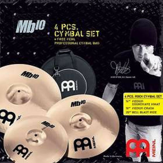 Meinl Cymbals' Set with Carrying Case MB10 (14" Hi-Hat, 18" Crash, 20" Ride) 14" 18" 20"