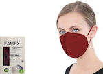 Famex Disposable Protective Mask FFP2 Particle Filtering Half NR Maroon 100pcs