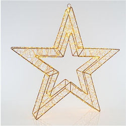 Eurolamp Metal Illuminated Christmas Decorative Desktop Star 58x10x60εκ. Bronze