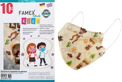 Famex Kids Mask FFP2 NR Mască de protecție FFP2 pentru copii 10buc