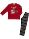 Minerva Παιδική Πιτζάμα Χειμωνιάτικη Κόκκινη XMAS OH DEER