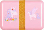 A Little Lovely Company Unicorn Πλαστικό Παιδικό Δοχείο Φαγητού 0.85lt Ροζ Μ18 x Π16 x Υ6εκ.