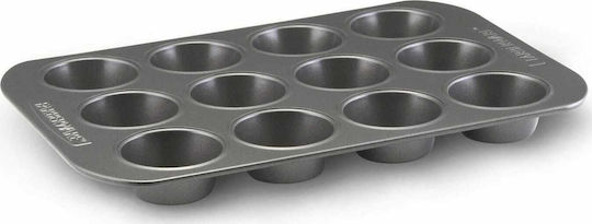 Viosarp Φόρμα Ζαχαροπλαστικής για Cupcakes/Muffins από Αλουμίνιο 12 Θέσεων