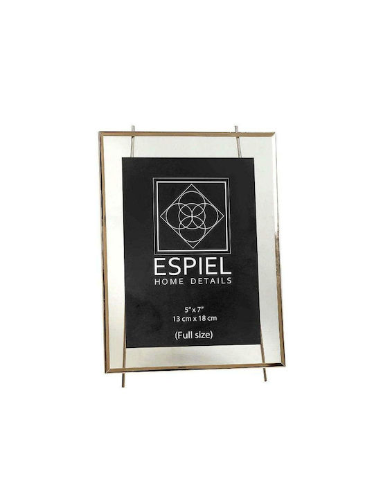 Espiel Κορνίζα Μεταλλική Χρυσό 3τμχ