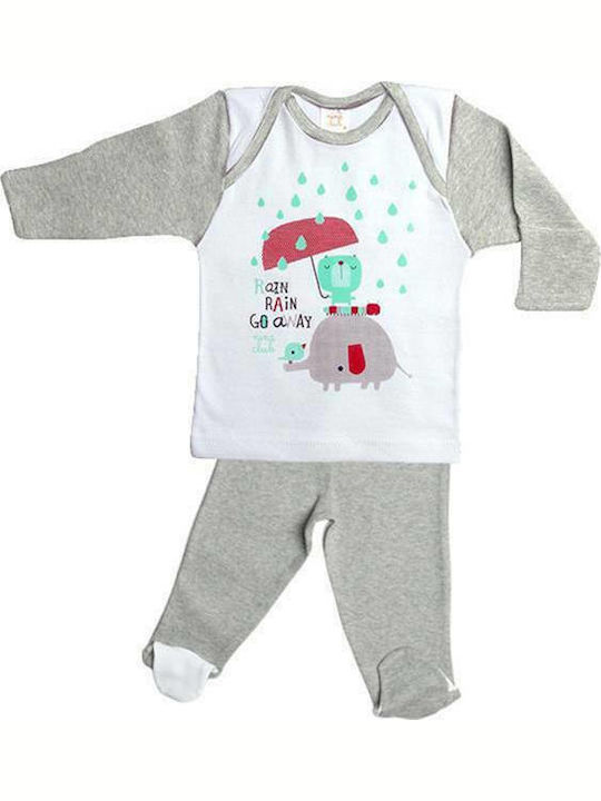 Nina Club Kinder Schlafanzug Winter Gray Rain G...