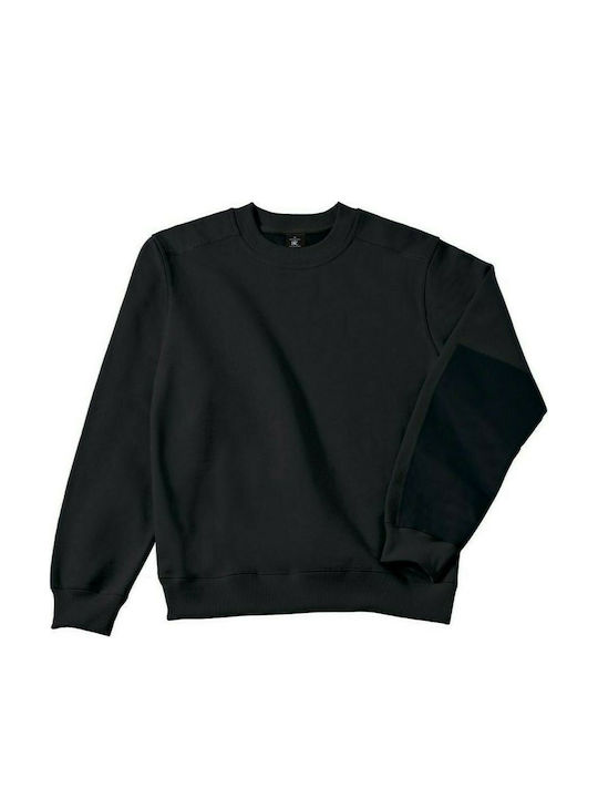 B&C WUC20 Hero Pro Long Sleeve Work Sweatshirt Black