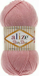 Alize Fir de tricotat Sintetic Baby Best 161 Ροζ 240m 100gr Best-161