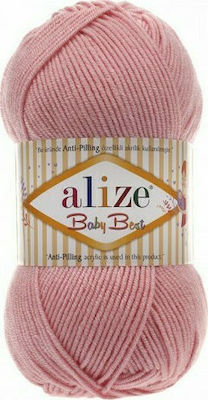 Alize Fir de tricotat Sintetic Baby Best 161 Ροζ 240m 100gr Best-161