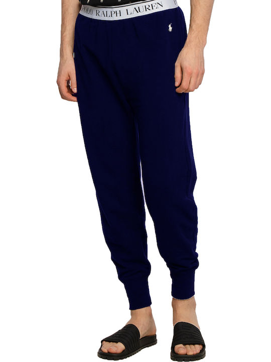 Ralph Lauren French Terry Men's Winter Cotton Pajama Pants Navy Blue