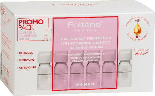 Foltene Hair & Scalp Treatment Hair Ampoules Strengthening for Women 12x200ml