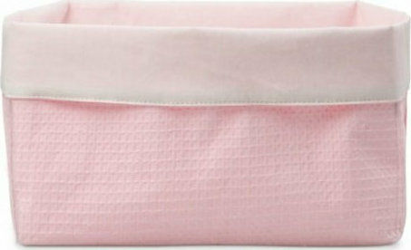Kiokids Waffle Rectangle Nursery Storage Basket Pink
