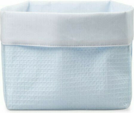 Kiokids Waffle Square Nursery Storage Basket Light Blue