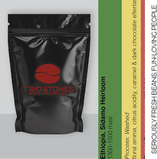 TwoStones Coffee Roasters Cafea Espresso Monosoi Arabica Etiopia Măcinat 250gr