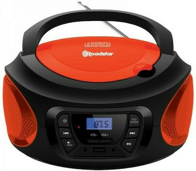 Roadstar Φορητό Ηχοσύστημα CDR-365U με CD / MP3 / USB / Ραδιόφωνο σε Κόκκινο Χρώμα