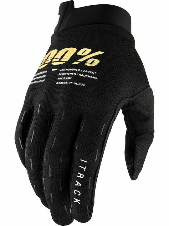 100% ITrack Youth Summertime Μotocross Gloves Black