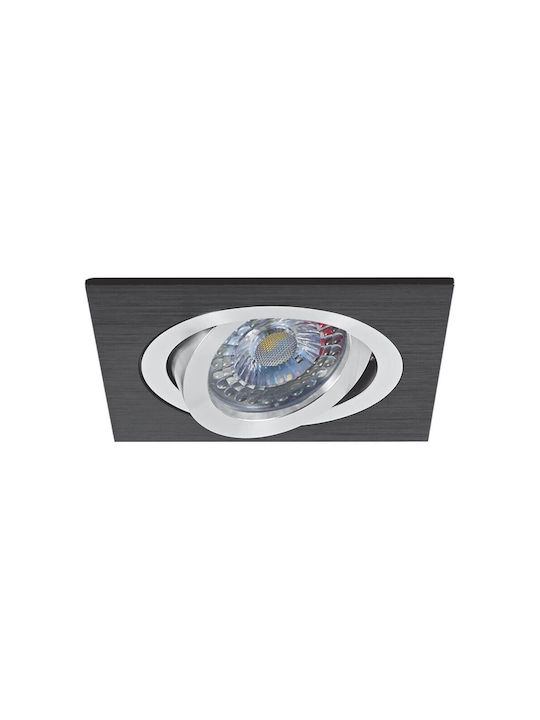 Vivalux Square Metallic Frame for Spot GU5.3 Black 1pcs