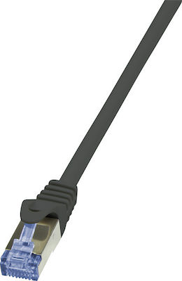 LogiLink Flat S/FTP Cat.7 Καλώδιο Δικτύου Ethernet 20m Μαύρο