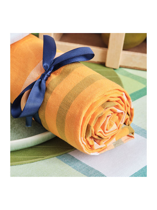 Cokitex Καρέ Τραπεζομάντηλο Βαμβακερό Cute Orange 140x140εκ.