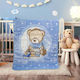 Beauty Home Blanket Cot Art 5254 Velvet Blue 110x140cm