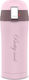 Maestro MR-1643 Glass Thermos Stainless Steel 300ml Pink with Mouthpiece