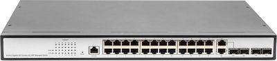 Digitus DN-80221-3 Managed L2 Switch with 24 Gigabit (1Gbps) Ethernet Ports and 2 SFP Ports