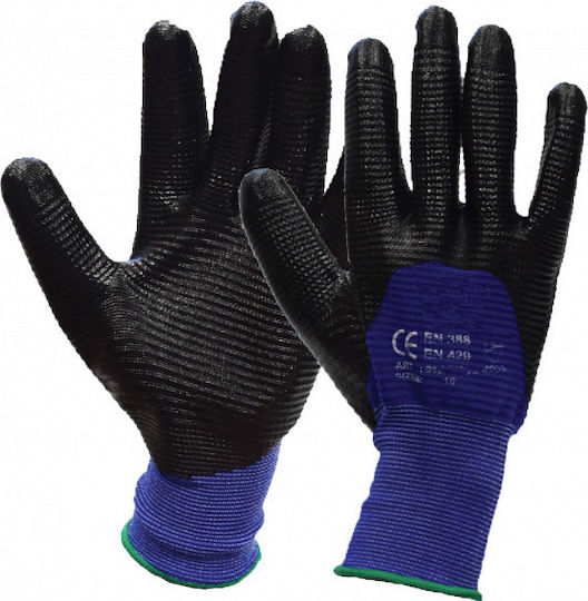 Conik Arbeitshandschuhe Blau Nitril/Polyester 1Stück